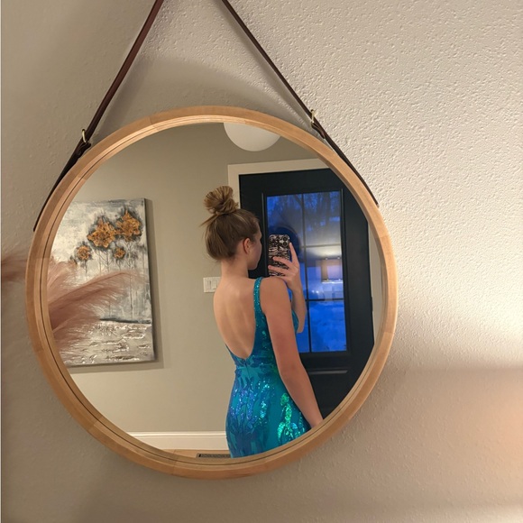 Jovani Blue Sequin Prom Dress - Picture 4 of 4